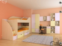 Детска стая с легло на два етажа  